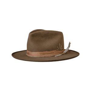 Handmade hat by Remi Wylder in camel fur felt