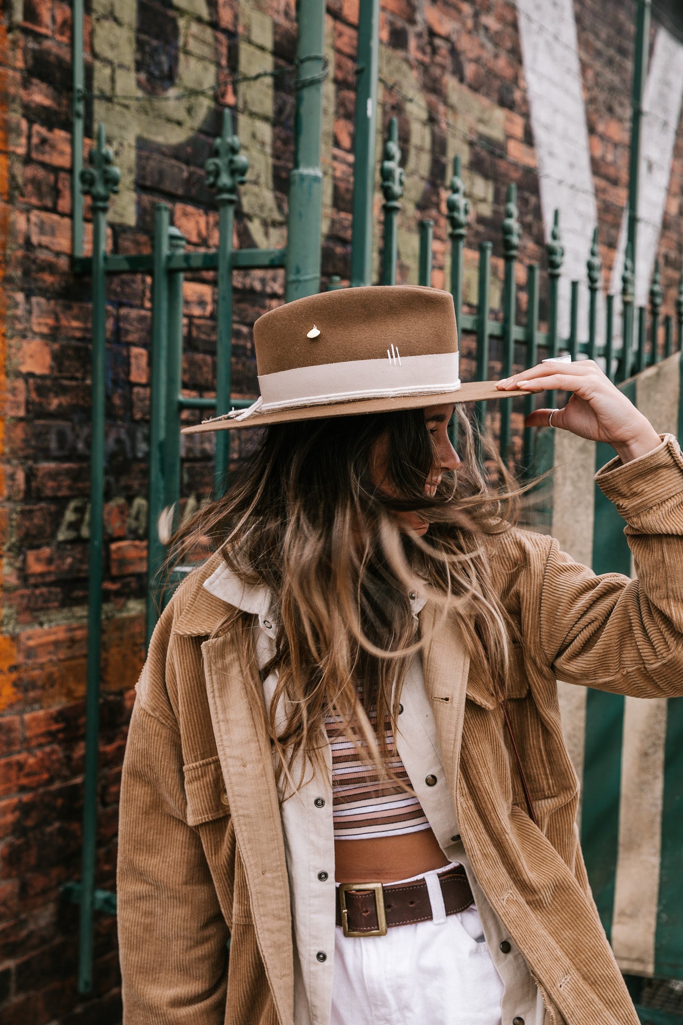 Handmade hat by Remi Wylder in camel fur felt