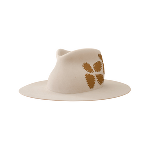 Handmade hat by Remi Wylder in bone fur felt