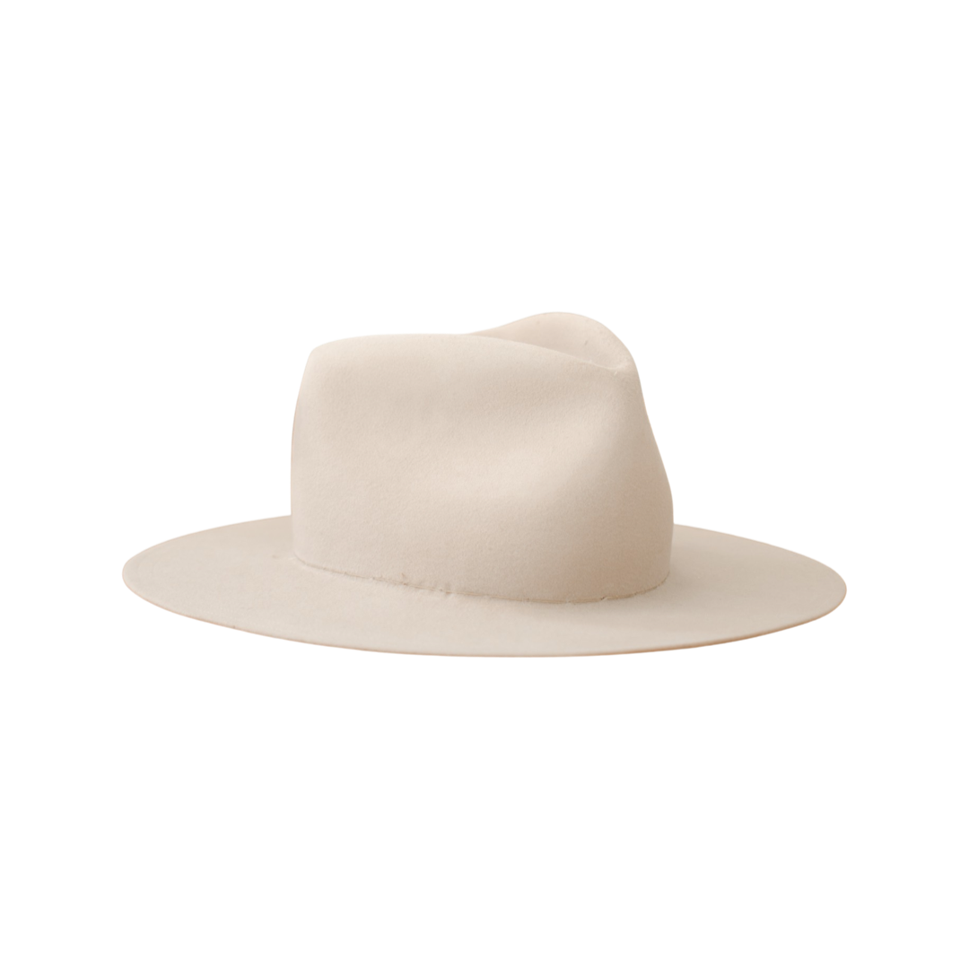 Handmade hat by Remi Wylder in bone fur felt