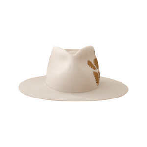 Handmade hat by Remi Wylder in bone fur felt